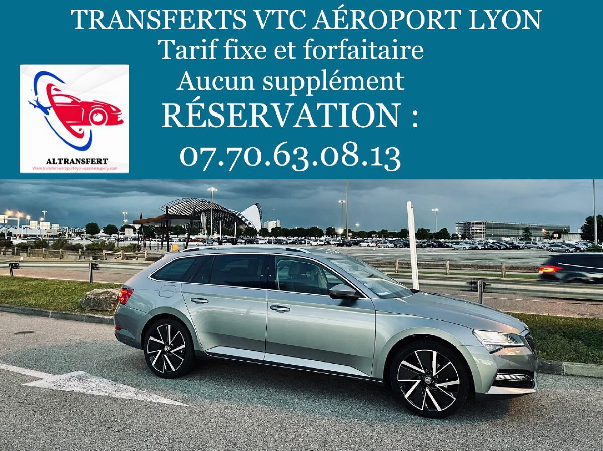 Transfert - Aéroport Lyon Saint Exupéry  à partir de 50 € TTC